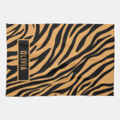 Klassieke aangepaste naam tijger - Dierenprinterpa Theedoek (Horizontaal)