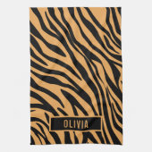 Klassieke aangepaste naam tijger - Dierenprinterpa Theedoek (Verticaal)