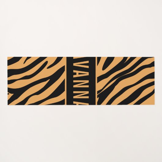 Klassieke aangepaste naam tijger - Dierenprinterpa Yogamat (Achterkant (horizontaal))