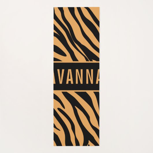 Klassieke aangepaste naam tijger - Dierenprinterpa Yogamat (Achterkant)