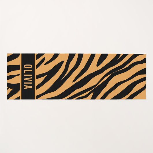 Klassieke aangepaste naam tijger - Dierenprinterpa Yogamat (Voorkant (horizontaal))