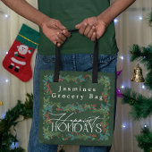 Klassieke aangepaste tekst Botanische feestdagen K Tote Bag