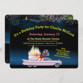 Klassieke Aangepaste Verjaardag Uitnodiging (Voorkant / Achterkant)