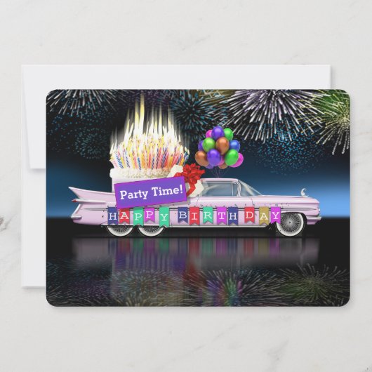 Klassieke Aangepaste Verjaardag Uitnodiging (Achterkant)