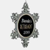 Klassieke, aangepaste versiering tin sneeuwvlok ornament (Links)