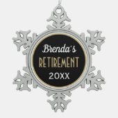 Klassieke, aangepaste versiering tin sneeuwvlok ornament (Voorkant)