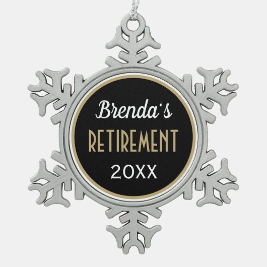 Klassieke, aangepaste versiering tin sneeuwvlok ornament (Voorkant)