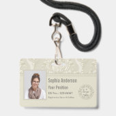 Klassieke aangepaste werknemer foto bedrijf QR cod Badge (Voorzijde met lanyard)