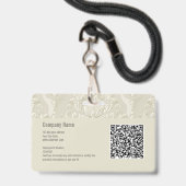 Klassieke aangepaste werknemer foto bedrijf QR cod Badge (Achterkant met lanyard)