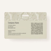 Klassieke aangepaste werknemer foto bedrijf QR cod Badge (Achterkant)