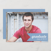 Klassieke aankondiging van het blauw Afstuderen va (Voorkant / Achterkant)