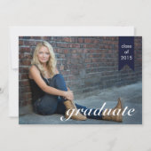 Klassieke aankondiging van het blauw Afstuderen va (Voorkant)