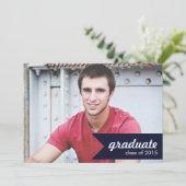 Klassieke aankondiging van het blauw Afstuderen va (Staand voorkant)