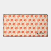 Klassieke aardbei hart duimafdruk cookies bureaumat (Voorkant)