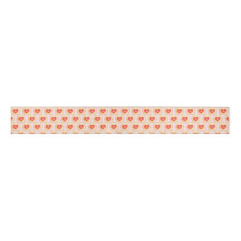 Klassieke aardbei hart duimafdruk cookies grosgrain lint