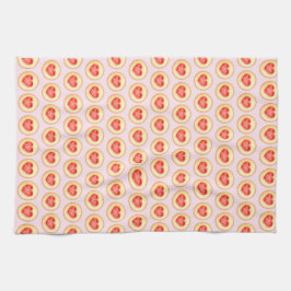 Klassieke aardbei hart duimafdruk cookies theedoek