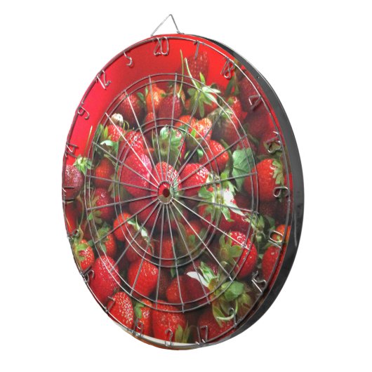Klassieke aardbeien dartbord (Voorkant Rechts)