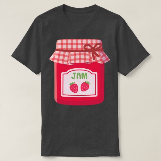Klassieke aardbeienjam fles t-shirt (Design voorkant)