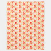 Klassieke aardbeihart Thumbprint-koekjes Fleece Deken (Voorkant)