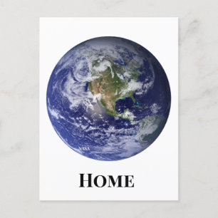 Klassieke aarde vanuit de ruimte, blauw marmer doo briefkaart