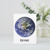 Klassieke aarde vanuit de ruimte, blauw marmer doo briefkaart (Staand voorkant)