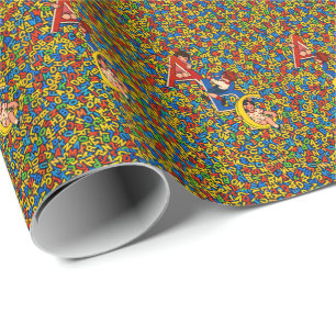 Klassieke ABC-kinderalfabetillustratie Cadeaupapier