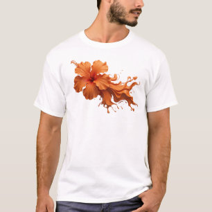 Klassieke ABSTRACTE BLOEM Creatieve Print T-shirt