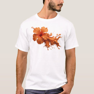 Klassieke ABSTRACTE BLOEM Creatieve Print T-shirt