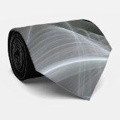 Klassieke Abstracte Elegant Red/Black Fractal Neck Stropdas (Opgerold)