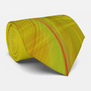 Klassieke Abstracte Elegant Red/Yello Fractal Neck Stropdas