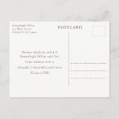 Klassieke ader Eucalyptus Glitter sparen de datum Aankondigingskaart (Achterkant)