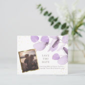 Klassieke ader Eucalyptus Glitter sparen de datum Aankondigingskaart (Staand voorkant)