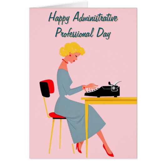 Klassieke Administratieve Assistent – Retro Kantoo (Voorkant)