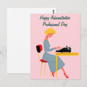 Klassieke administratieve assistent – Retro kantoo Briefkaart (Voorkant / Achterkant)