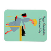 Klassieke Administratieve Assistent – Retro Kantoo Magneet (Horizontaal)
