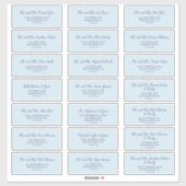 Klassieke Adresetiketten met lichte blauwe bruilof Sticker (Vel)