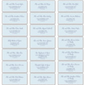 Klassieke Adresetiketten met lichte blauwe bruilof Sticker (Voorkant)