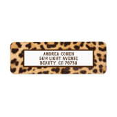 Klassieke  Adresetiketten van leopard-afdrukken Etiket (Voorkant)