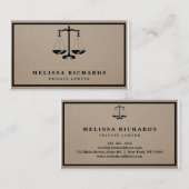 Klassieke Advocaat Ambacht Papier Achtergrond Visitekaartje (Voorkant / Achterkant)