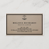 Klassieke Advocaat Ambacht Papier Achtergrond Visitekaartje (Achterkant)