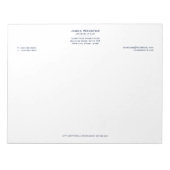 Klassieke advocaat bij Law Navy 11 "x 8.5" Notitieblok (Voorkant)