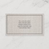 Klassieke advocaat: Gold Scale Elegant Linen Visitekaartje (Achterkant)