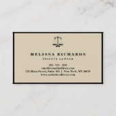 Klassieke advocaat visitekaartje (Achterkant)