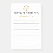 Klassieke advocaat Weegschaal van de gerechtigheid Post-it® Notes (Voorkant)