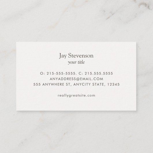 Klassieke advocatenpraktijk Officier van Justitie Visitekaartje (Achterkant)