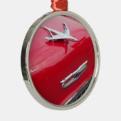 Klassieke aerostijlversiering met rode verf metalen ornament (Rechts)