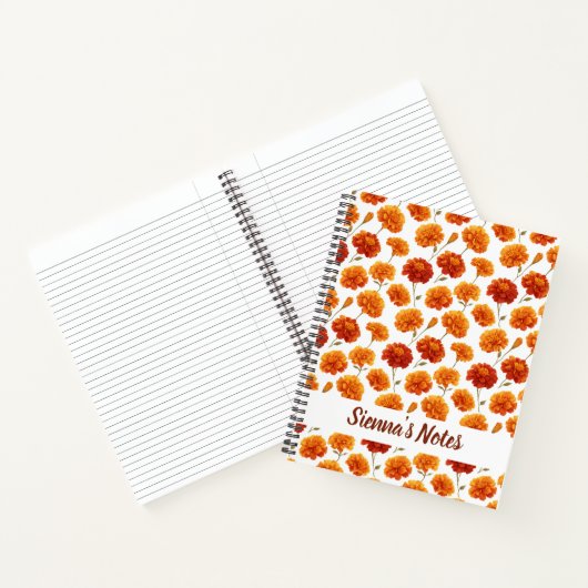 Klassieke Afbeelding Naam van Goudsbloem Notitieboek (Binnen)
