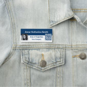 Klassieke afbeelding QR-code Blauw & Wit Naambordj Naamplaatje (In situ)