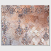 Klassieke  afdruk met patchwork, paisley elem cadeaupapier (Vlak)