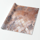 Klassieke  afdruk met patchwork, paisley elem cadeaupapier (Uitgerold)